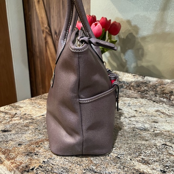 DOONEY & BOURKE EUC Crescent Leather Tote Bag In Elephant - Picture 4 of 11